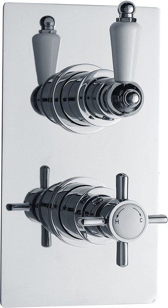 Additional image for Twin Thermostatic Shower Valve (Chrome)