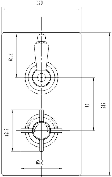Additional image for Twin Thermostatic Shower Valve (Chrome)