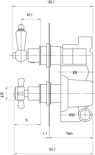 Additional image for Twin Thermostatic Shower Valve (Chrome)