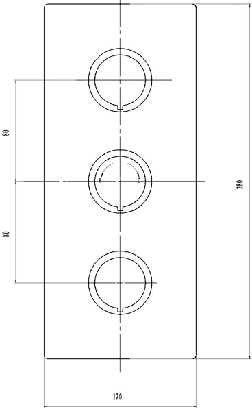 Additional image for Triple Concealed Thermostatic Shower Valve.