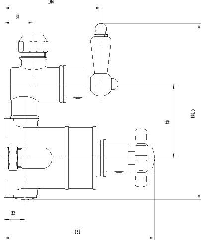 Additional image for 1/2" Twin Thermostatic Shower Valve (Chrome)