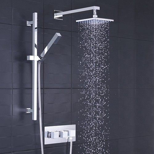 Additional image for 3/4" Thermostatic Shower Valve, Diverter, Head & Slide Rail.