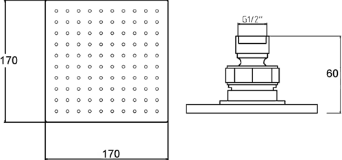 Additional image for 3/4" Thermostatic Shower Valve, Diverter, Head & Slide Rail.