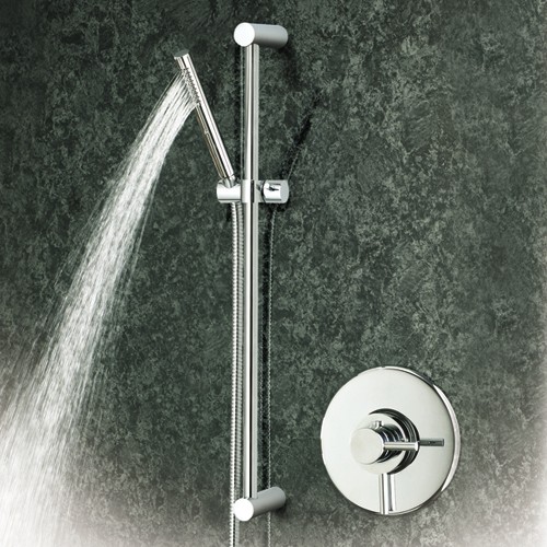 Additional image for Dual Thermostatic Shower Valve, Slide Rail Kit & Handset.