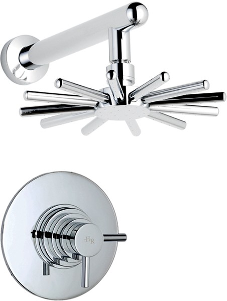 Additional image for Dual Thermostatic Shower Valve & Cloudburst Shower head.