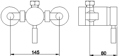 Additional image for Manual single lever shower valve
