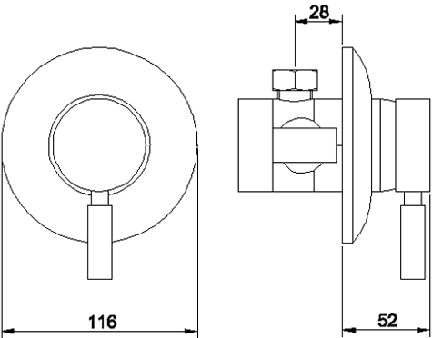 Additional image for Manual Concealed Shower Valve & Fixed Shower Head.