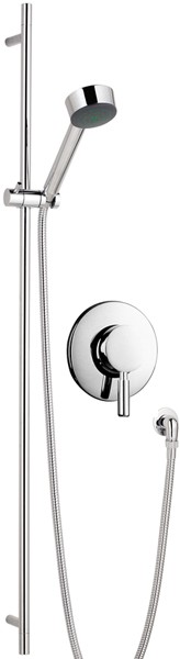 Additional image for Manual Concealed Shower Valve & Slide Rail Kit (Chrome).