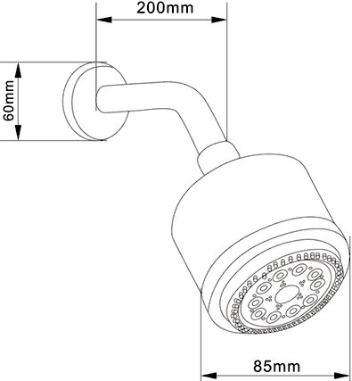 Additional image for Manual Concealed Shower Valve & Multi Function Shower Head.