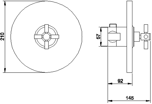 Additional image for X Head Sequential concealed thermostatic valve