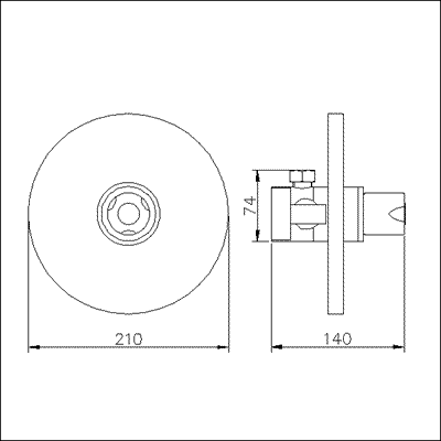 Additional image for Thermostatic sequential shower valve (chrome/gold)