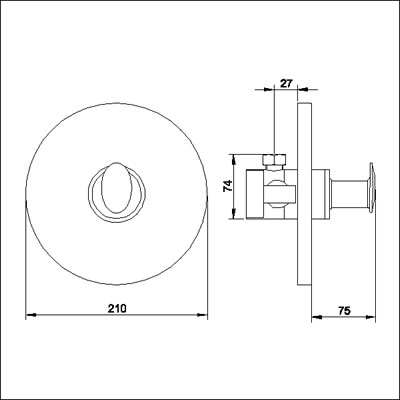 Additional image for Concealed thermostatic sequential shower valve.