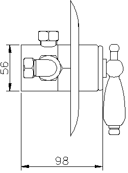 Additional image for 1/2" Concealed Thermostatic Sequential Shower Valve.