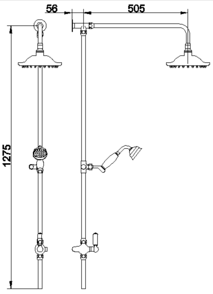 Additional image for Grand rigid riser kit in chrome