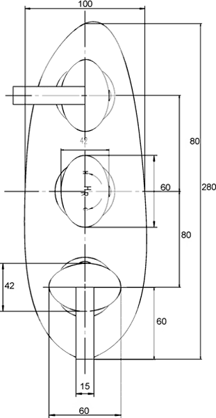 Additional image for Triple Concealed Thermostatic Shower Valve.