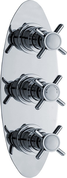 Additional image for Traditional Triple Concealed Thermostatic Shower Valve.