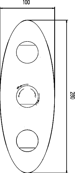 Additional image for Traditional Triple Concealed Thermostatic Shower Valve.