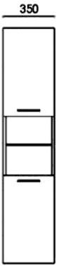 Additional image for Wall Storage Cabinet (Red & Black). 1600x350x300mm.