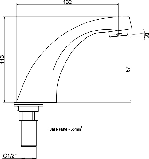 Additional image for Electronic Basin Sensor Faucet (Battery Or Mains Powered).