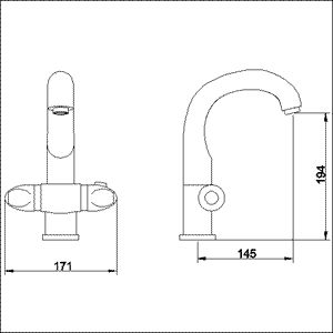 Additional image for Reef Thermostatic Mono Basin Mixer.