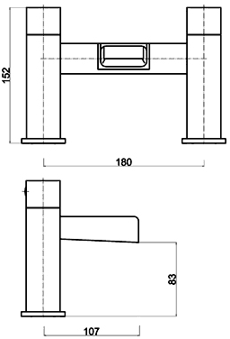 Additional image for Waterfall Bath Filler Faucet (Chrome).