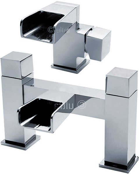 Additional image for Waterfall Basin & Bath Filler Faucet Set (Chrome).