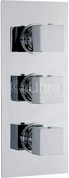 Additional image for Triple Concealed Thermostatic Shower Valve (Chrome).