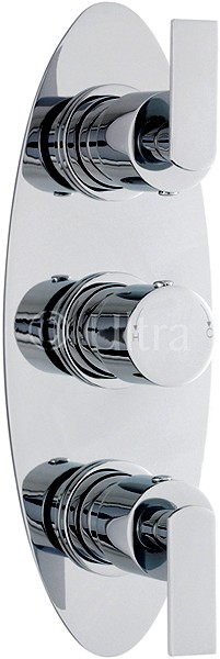 Additional image for Triple Concealed Thermostatic Shower Valve (Chrome).