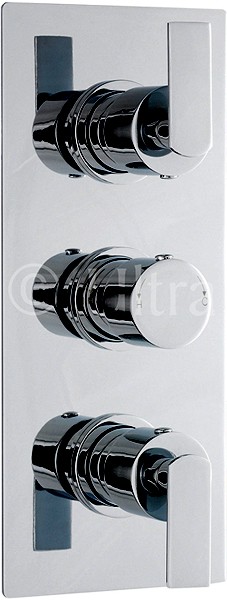 Additional image for Triple Concealed Thermostatic Shower Valve (Chrome).