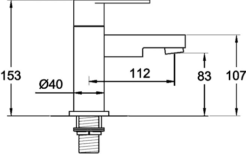 Additional image for Bath Filler Faucet (Chrome).