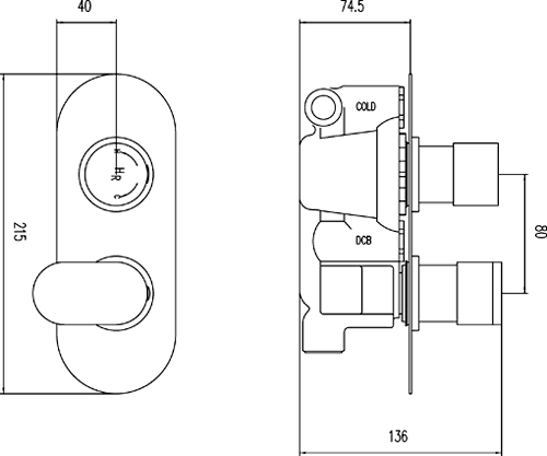 Additional image for Twin Concealed Thermostatic Shower Valve.