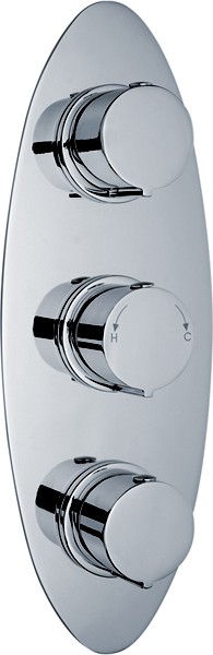 Additional image for Triple Concealed Thermostatic Shower Valve (Chrome).