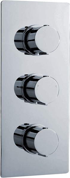 Additional image for Triple Concealed Thermostatic Shower Valve (Chrome).