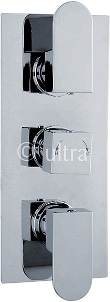 Additional image for Triple Concealed Thermostatic Shower Valve (Chrome).