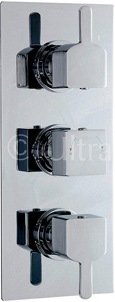 Additional image for Triple Concealed Thermostatic Shower Valve (Chrome).