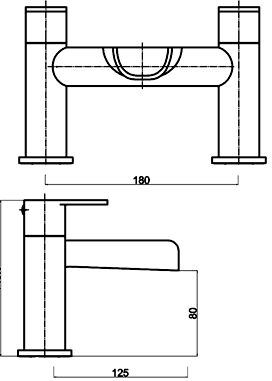 Additional image for Waterfall Bath Filler Faucet (Chrome).