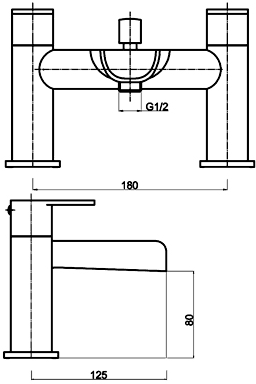 Additional image for Waterfall Bath Shower Mixer Faucet With Shower Kit (Chrome).