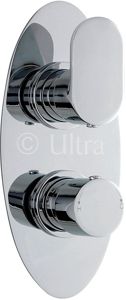 Additional image for Twin Concealed Thermostatic Shower Valve (Chrome).