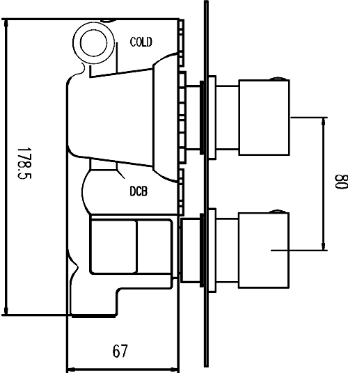 Additional image for Twin Concealed Thermostatic Shower Valve (Chrome).