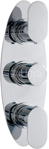 Additional image for Triple Concealed Thermostatic Shower Valve (Chrome).