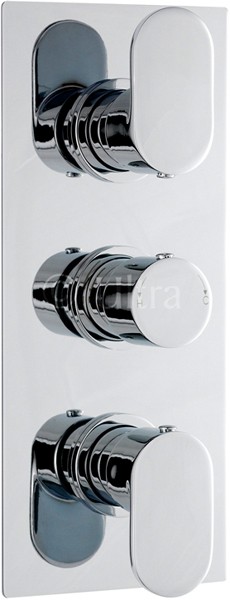 Additional image for Triple Concealed Thermostatic Shower Valve (Chrome).