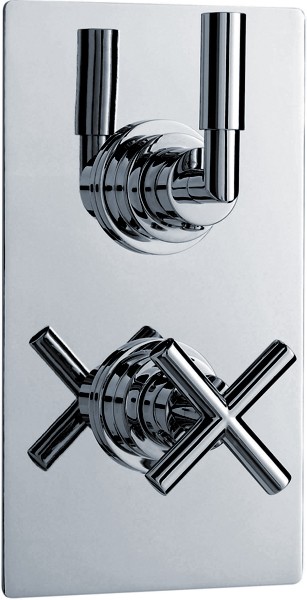 Additional image for Twin Concealed Thermostatic Shower Valve (Chrome).