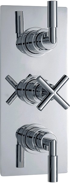 Additional image for Triple Concealed Thermostatic Shower Valve (Chrome).