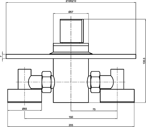 Additional image for 1/2" Concealed Thermostatic Sequential Shower Valve.