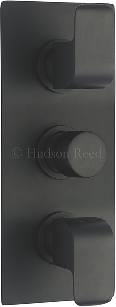 Additional image for Triple Concealed Thermostatic Shower Valve (Black).