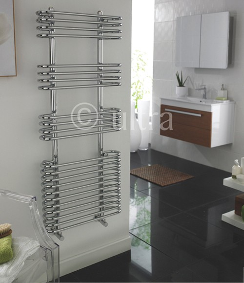 Additional image for Sway Heated Towel Rail (Chrome). 500x1200mm.