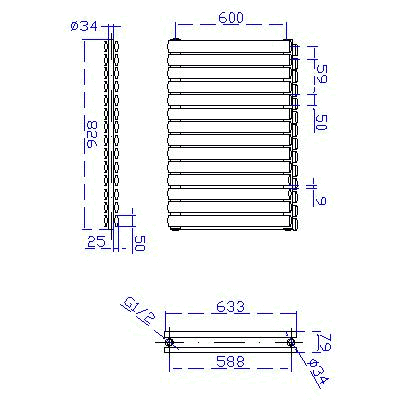 Additional image for Revive white radiator size 633 x 826mm. 5418 BTU