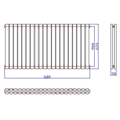 Additional image for Revive white radiator size 633 x 1180mm. 7740 BTU