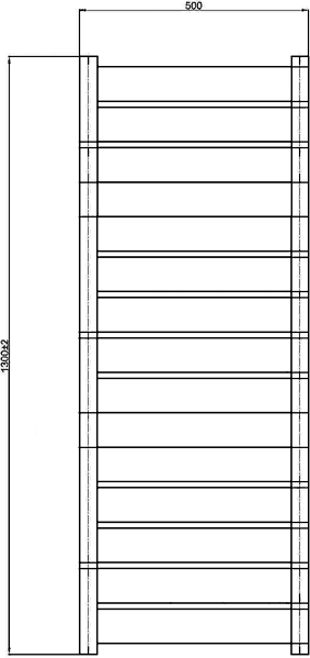 Additional image for Yukon Radiator (Chrome). 500x1300mm.