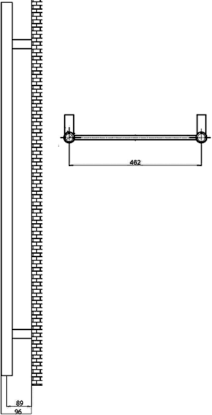 Additional image for Yukon Radiator (Chrome). 500x1300mm.